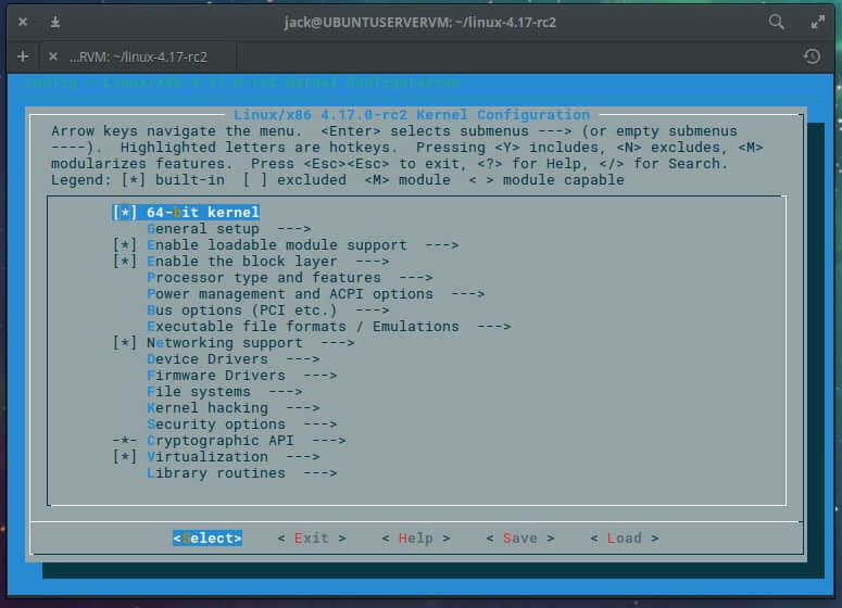 menuconfig