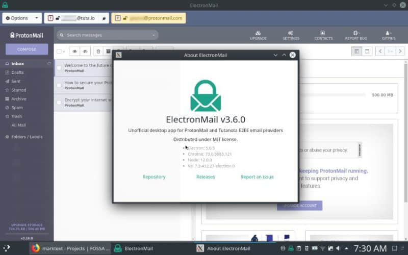ElectronMail:ProtonMail 和 Tutanota 的桌面客户端