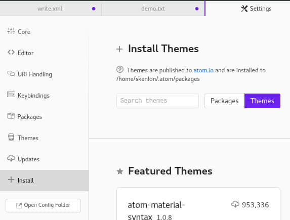 Atom's themes Atom's themes