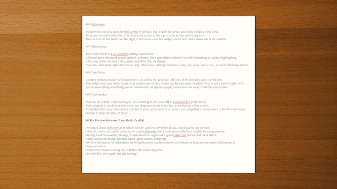 全屏文本编辑器 Focuswriter 提高关注力的六种方式