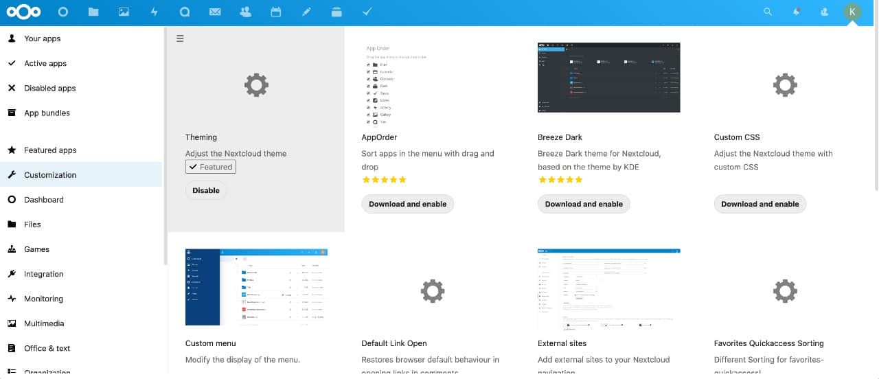NextCoud App Interface NextCoud App Interface