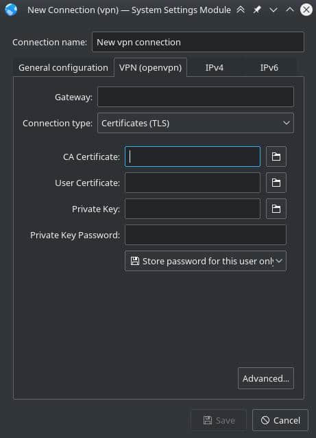 VPN displayed in Network Manager VPN displayed in Network Manager