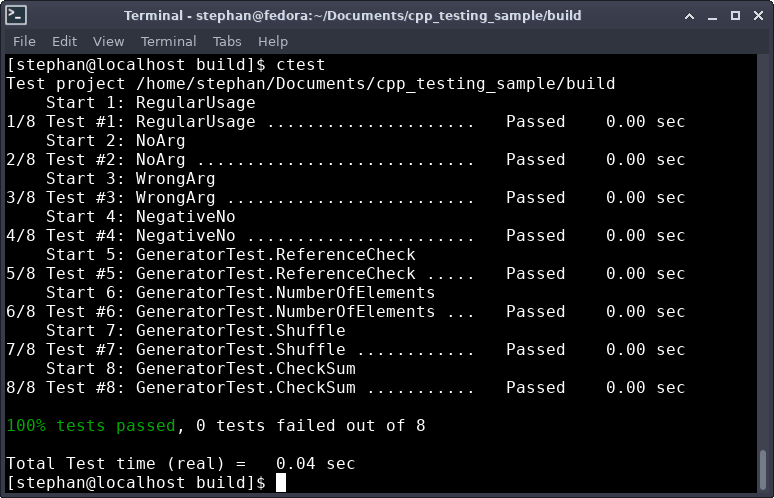 CTest run CTest run